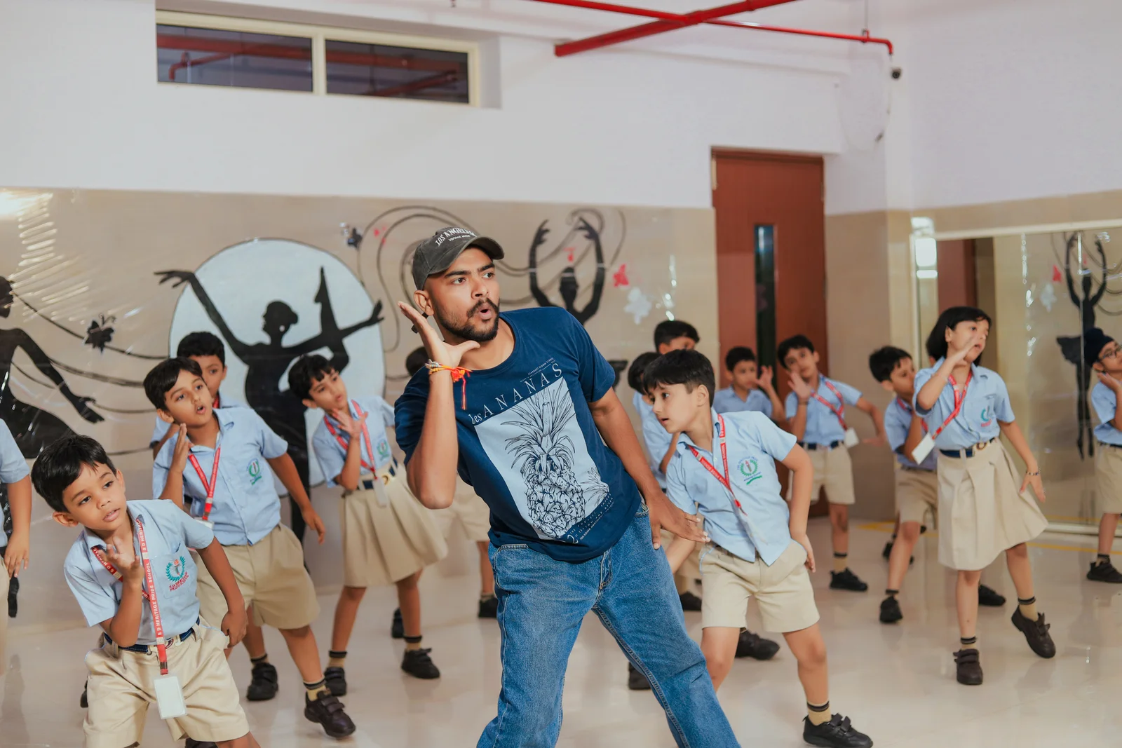 Students in a dance studio